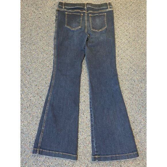 Spanx Pull On Jeans Flare Medium Wash Extra Large *no size tag* - Picture 3 of 3
